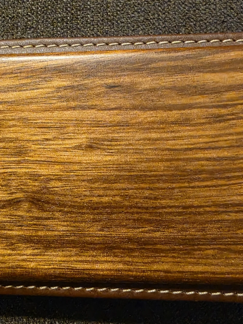 New W/out Tag Slim Timber Zebrawood bifold wallet